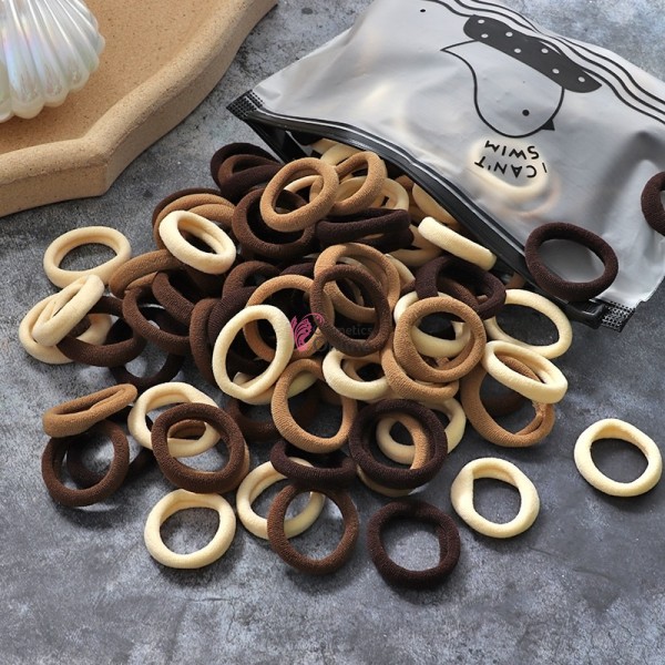 Elastice pentru codite Cod EL027CC, set 40 bucati Maro Mixt